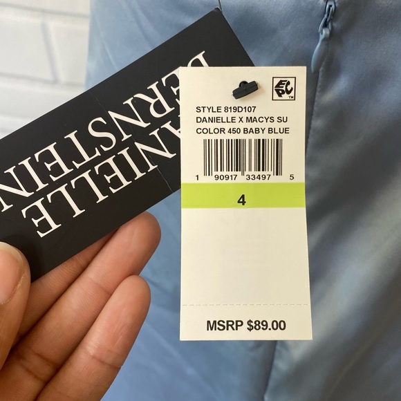 Danielle Bernstein Satin Ruched Slip Dress size 4 - Picture 6 of 8